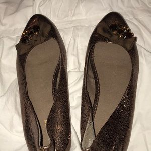 Brown slip on shoes